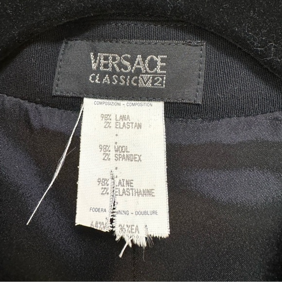 Versace wool blend dress with gold hardware - Picture 4 of 4